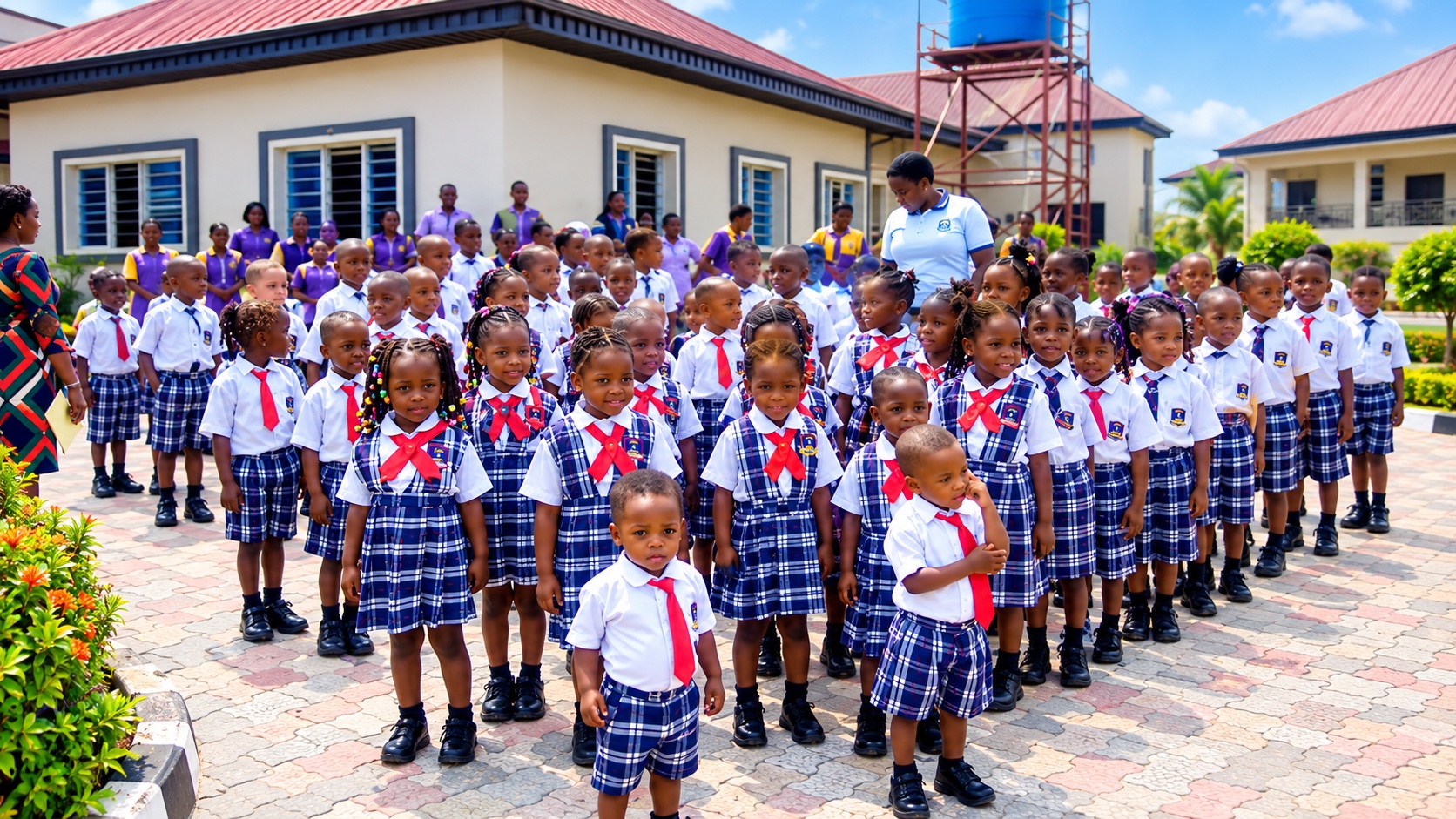 Young people in traditional dress celebrating together